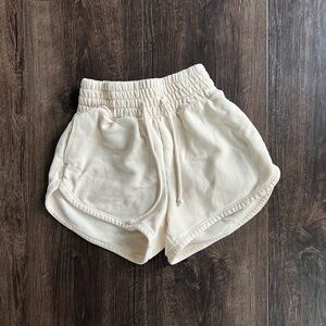 abercrombie and fitch lounge waffle shorts (cream)